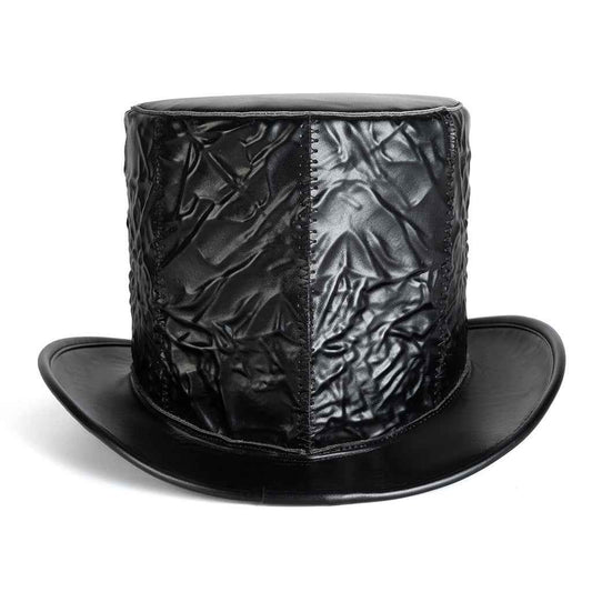 Unisex Gothic Skull PU Leather Top Hat