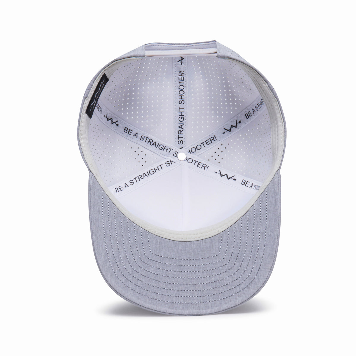Webb Western Sterling cap, interior view showing the sweatband and crown seams
