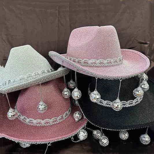 Unisex Glitter Carnival Cowboy Hat