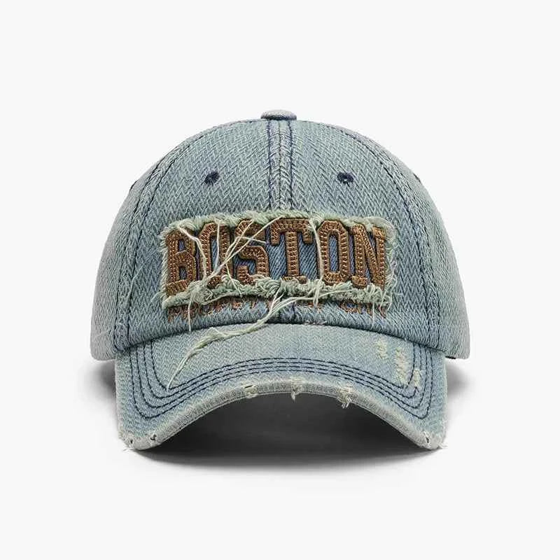 Embroidered Letter Adjustable Cotton Baseball Cap – Classic Tones