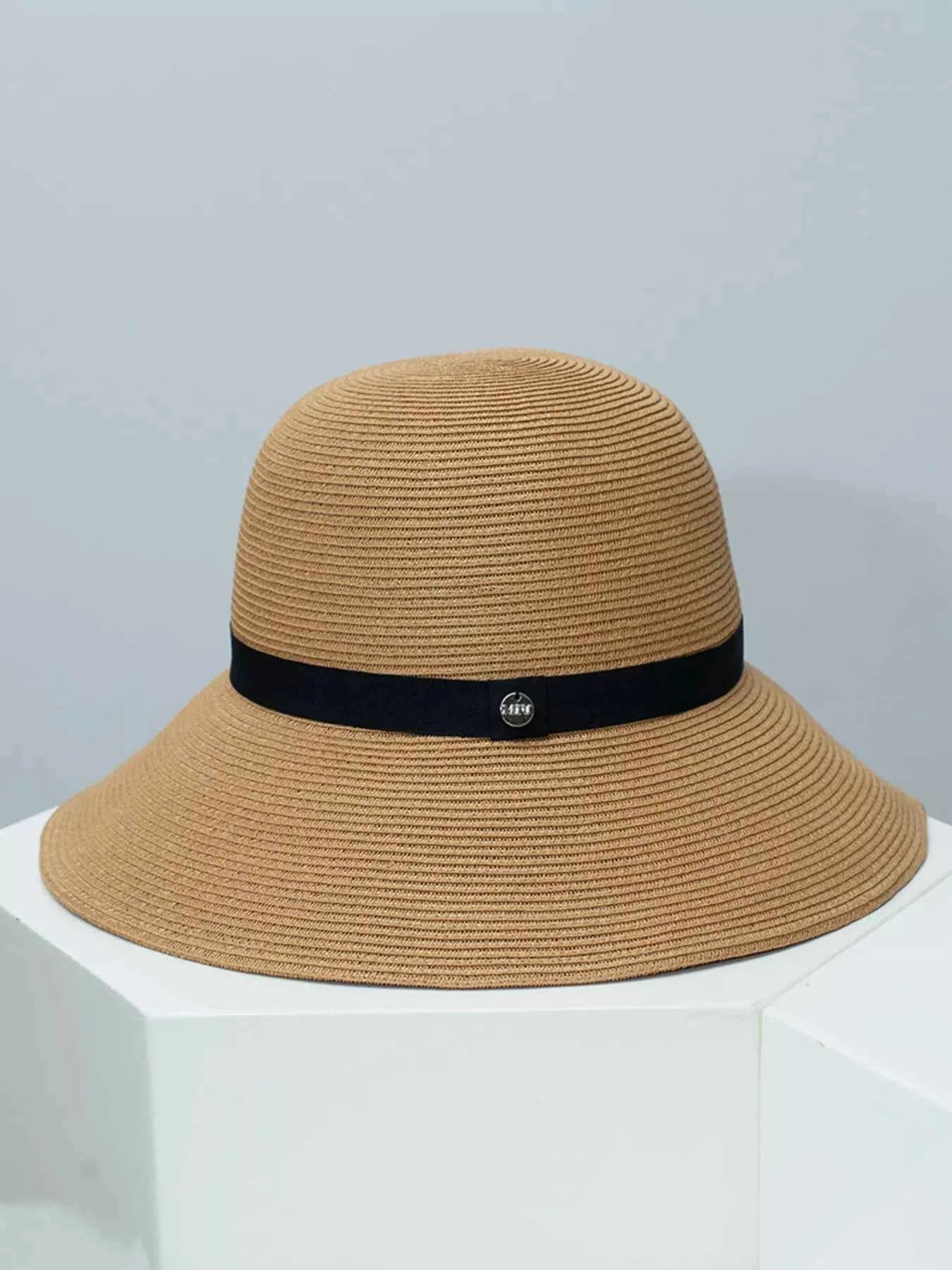 Straw Sun Hat with Ribbon