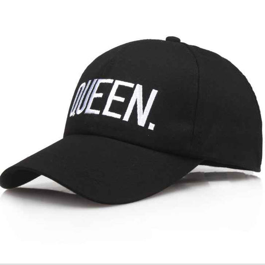 Unisex King & Queen Embroidered Flat Brim Snapback Cap