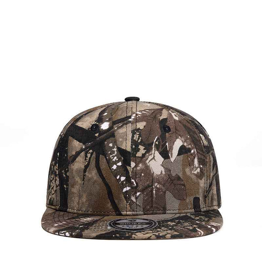 Unisex Hunting Camo Flat Brim Snapback Cap