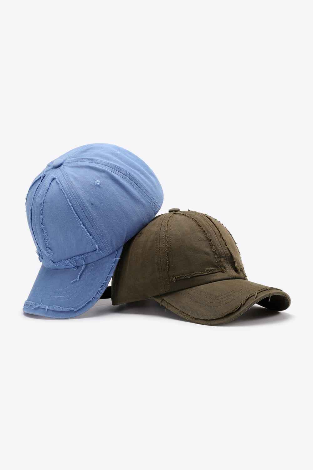 Distressed Adjustable Cotton Baseball Cap – Earth & Bold Tones