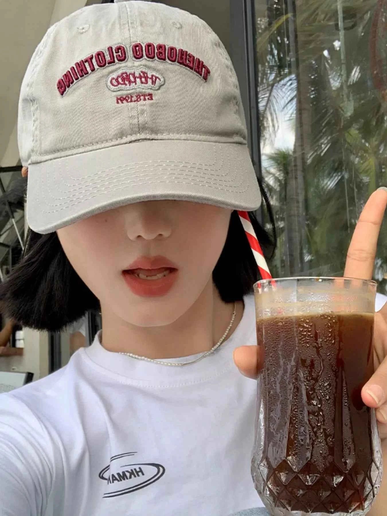 Light Gray Embroidered Casual Cotton Baseball Cap