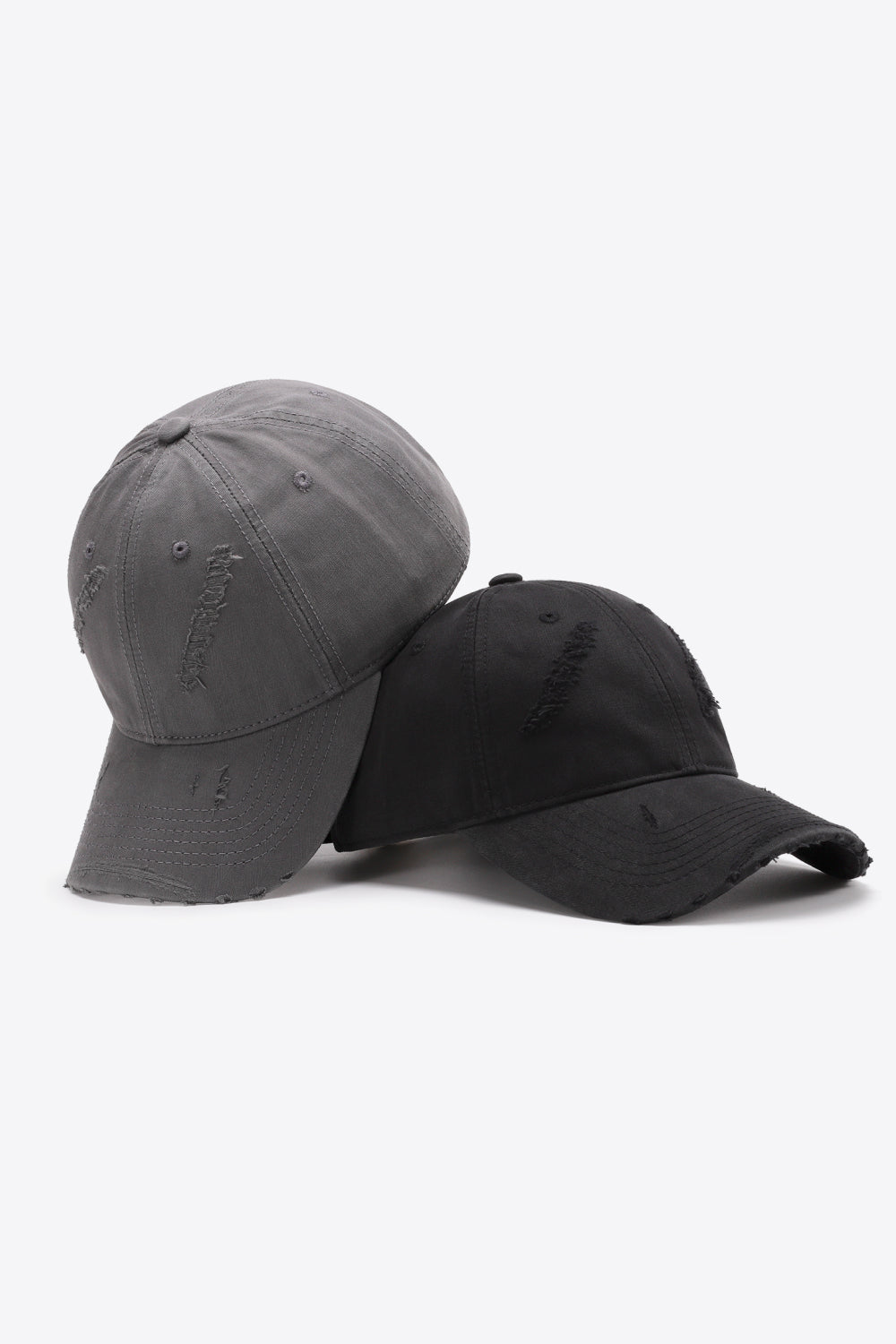 Cotton distressed adjustable cap final detail