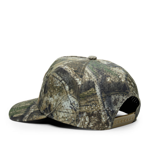 Webb Western Realtree APX® hat cap, rear angle showing the adjustable snapback closure