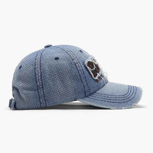 Embroidered Letter Adjustable Cotton Baseball Cap – Classic Tones