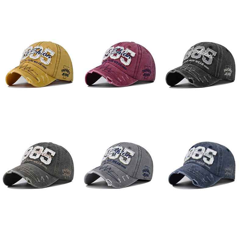 Blue vintage-washed 1985 cotton cap