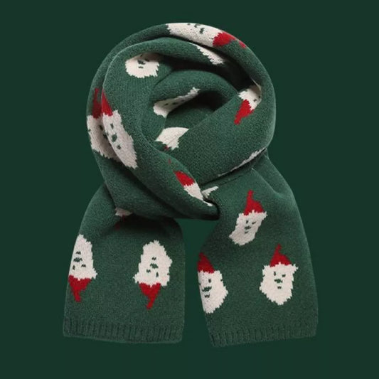 Unisex Christmas Knitted Scarf in Style B - styled detail 2