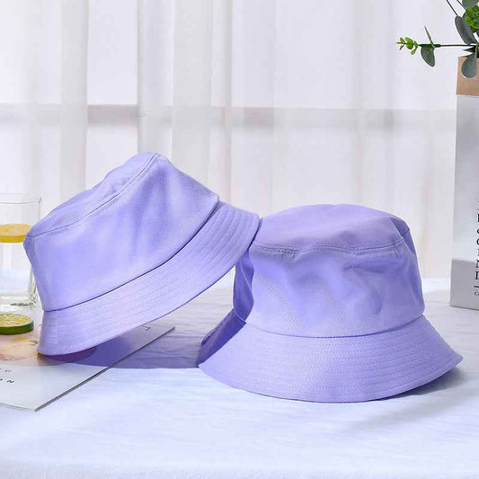 Women’s Solid Color Cotton Bucket Sun Hats