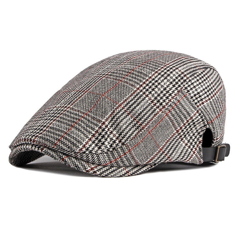 Cotton blend vintage flat cap crown texture