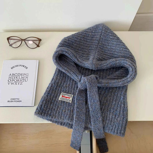 Knitted Winter Beanie Scarf Hat