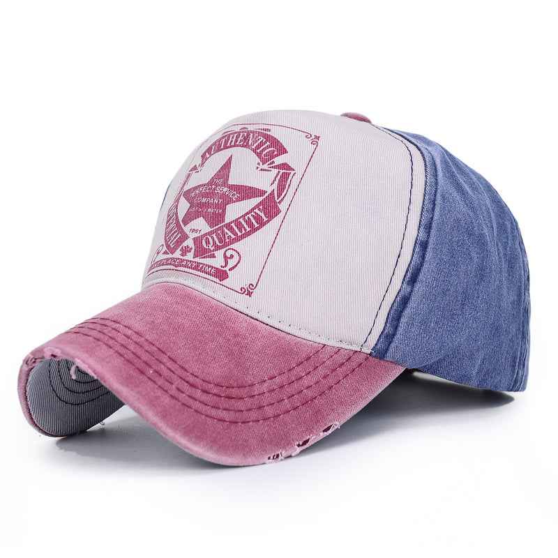 Unisex Printed Five-Star Letter Baseball Cap