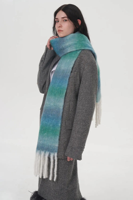 Gradient wool blend thermal scarf - product photo 2