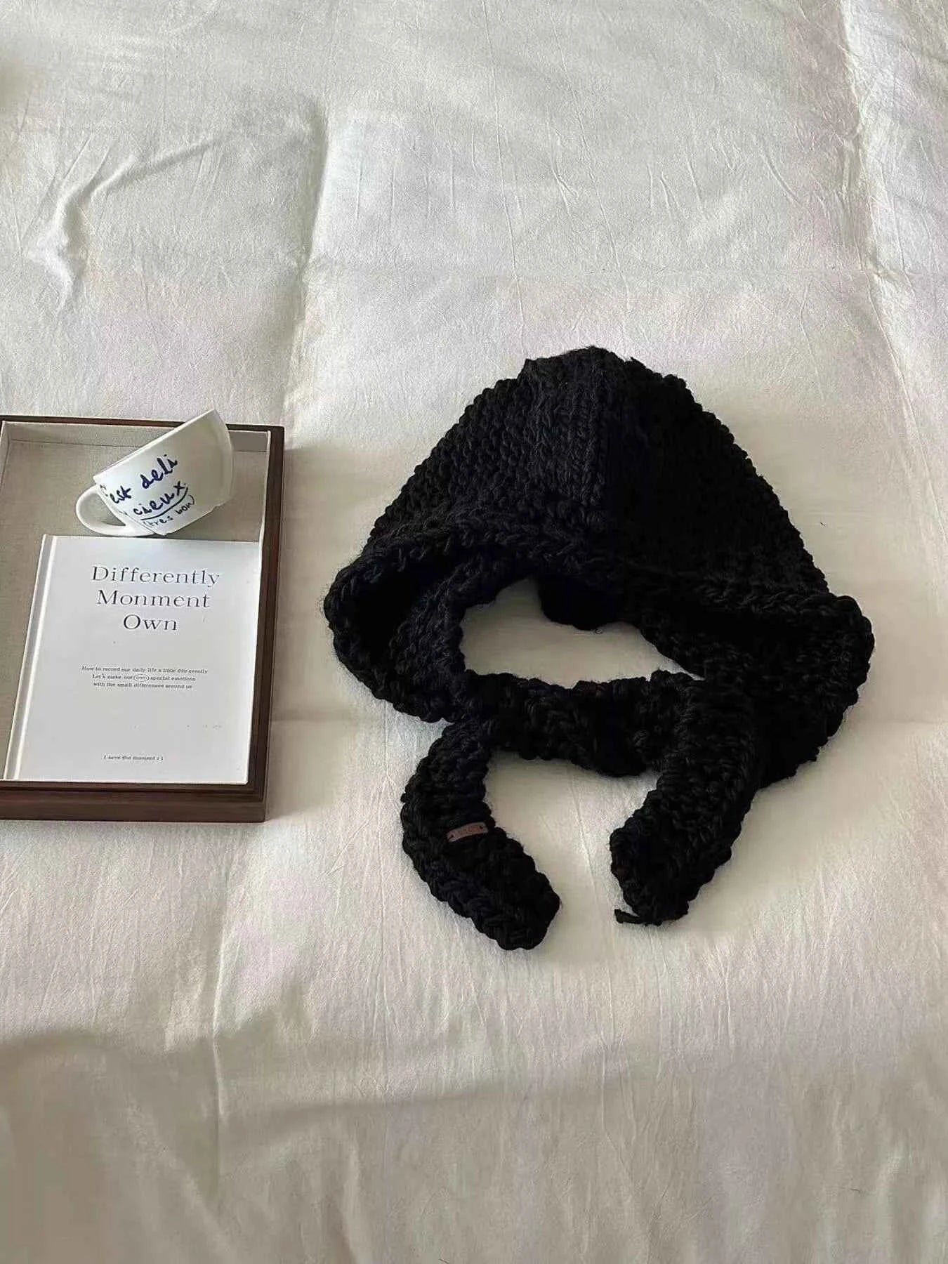 Knitted Earflap Beanie Hat