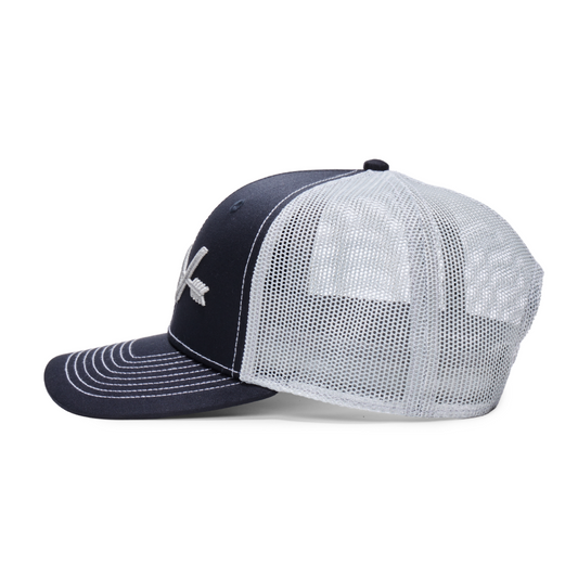 Webb Western The Cowboy cap, side profile showing the mesh back and brim