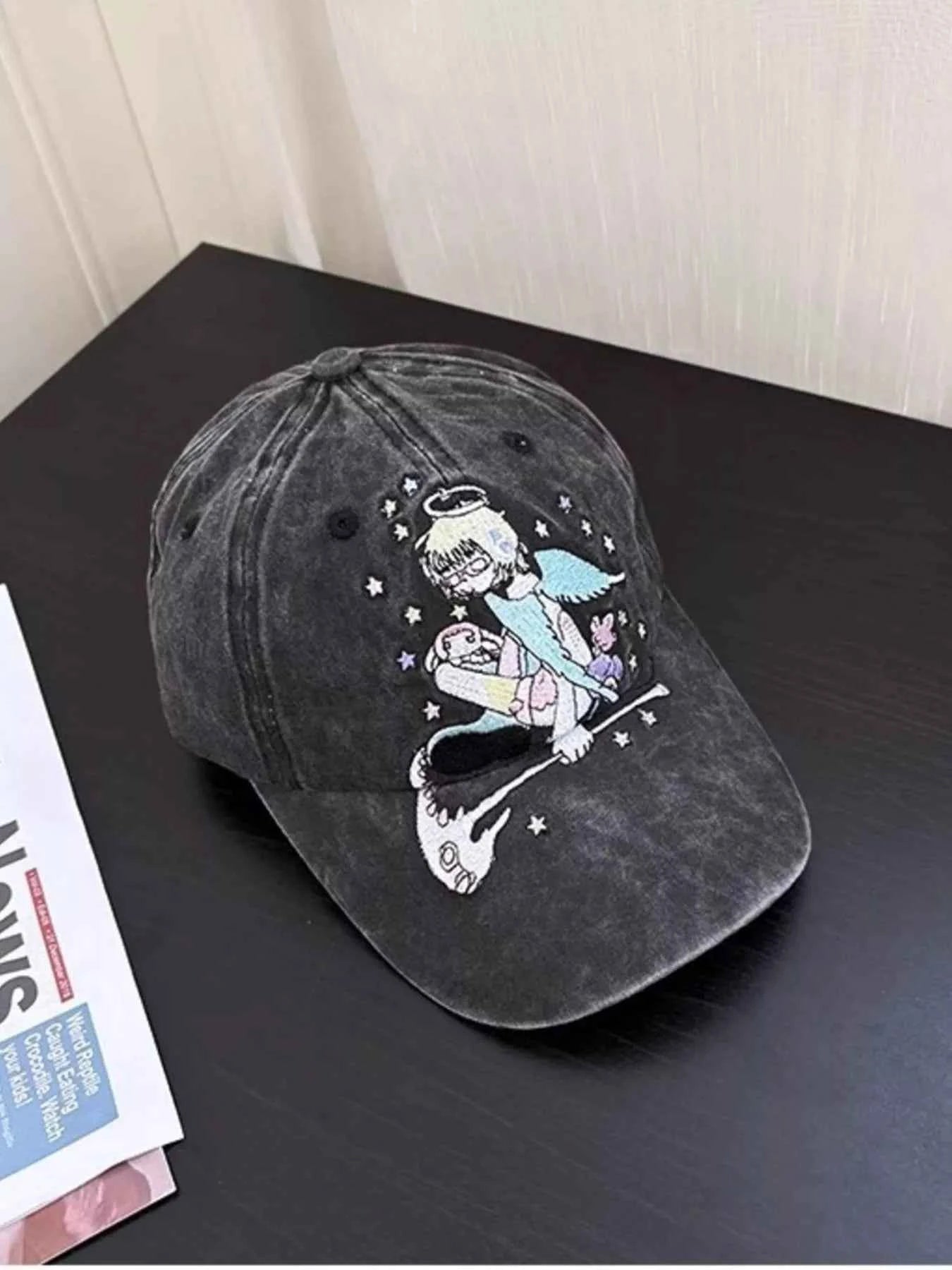 Low-Profile Embroidered Washed Cotton Baseball Cap