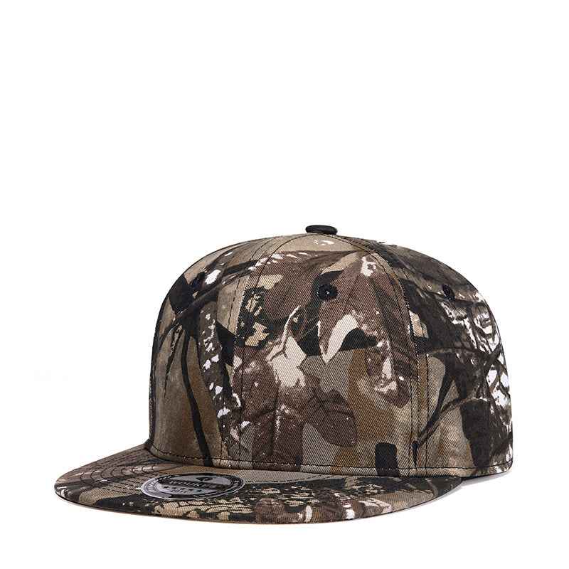 Unisex Hunting Camo Flat Brim Snapback Cap