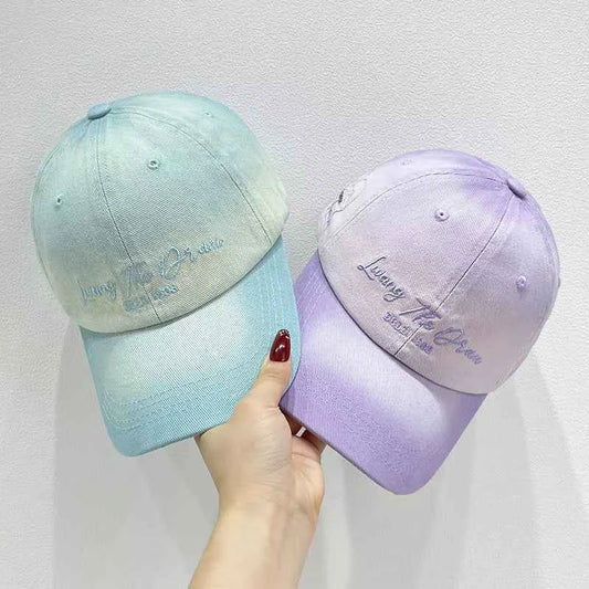 Gradient Color Embroidered Baseball Cap