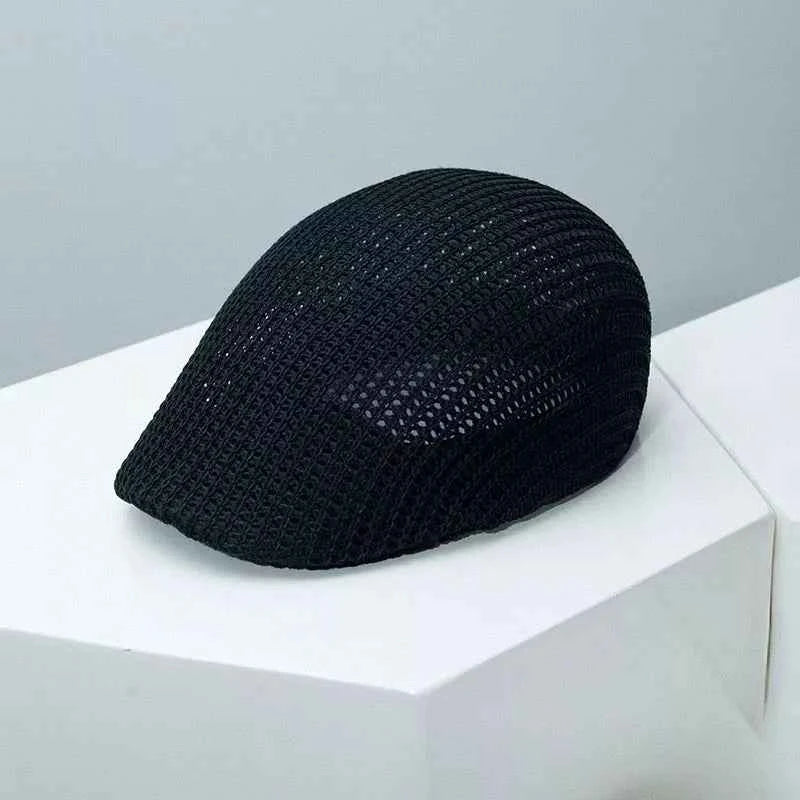 Striped Breathable Beret Hat