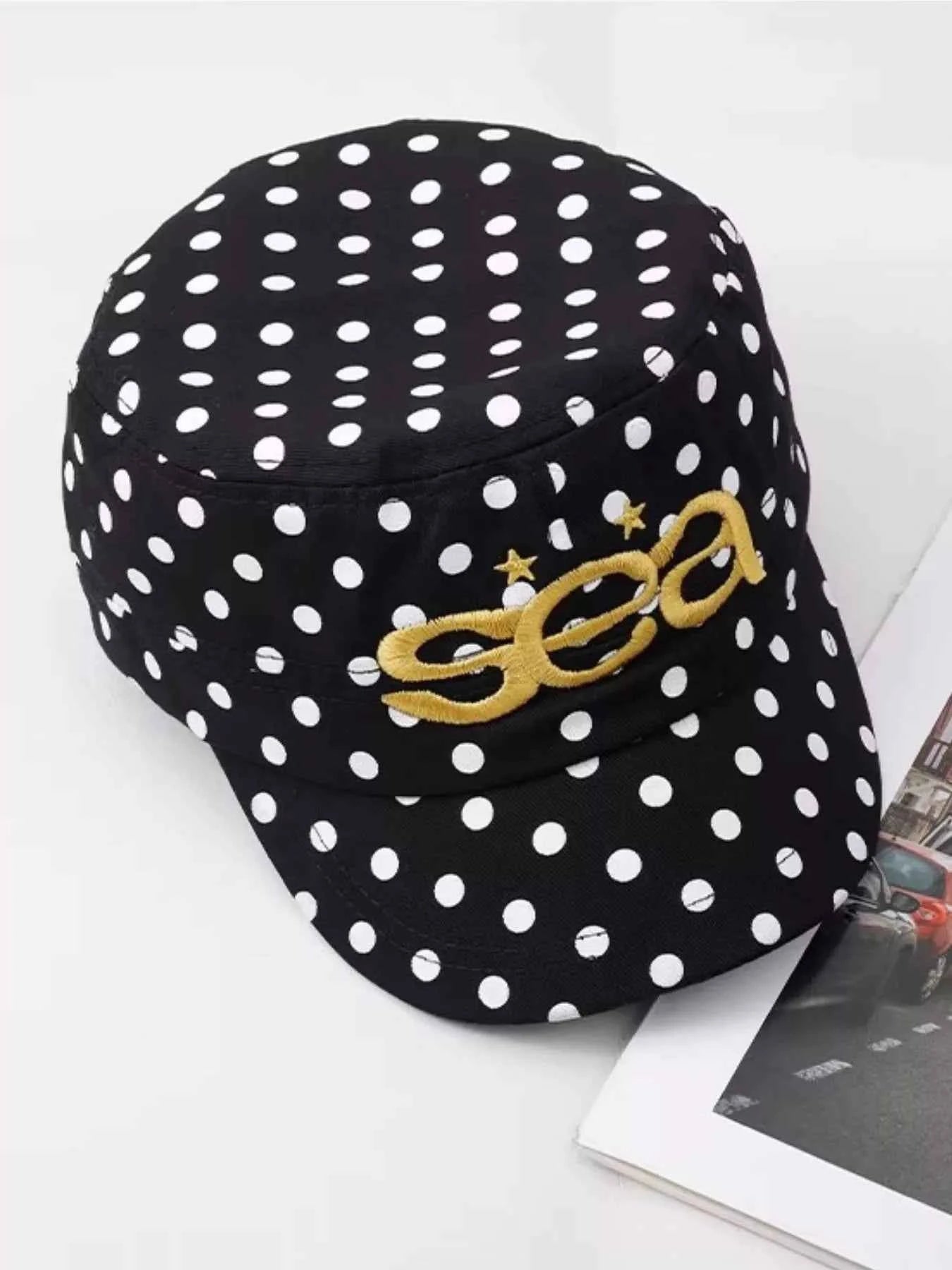 Polka Dot Embroidered Baseball Cap
