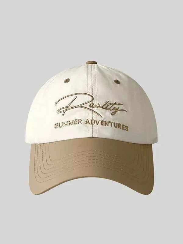 Letter Embroidered Adjustable Baseball Cap