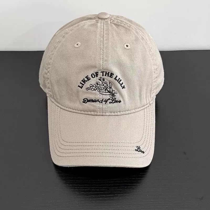 Embroidered cotton baseball cap - product photo 2