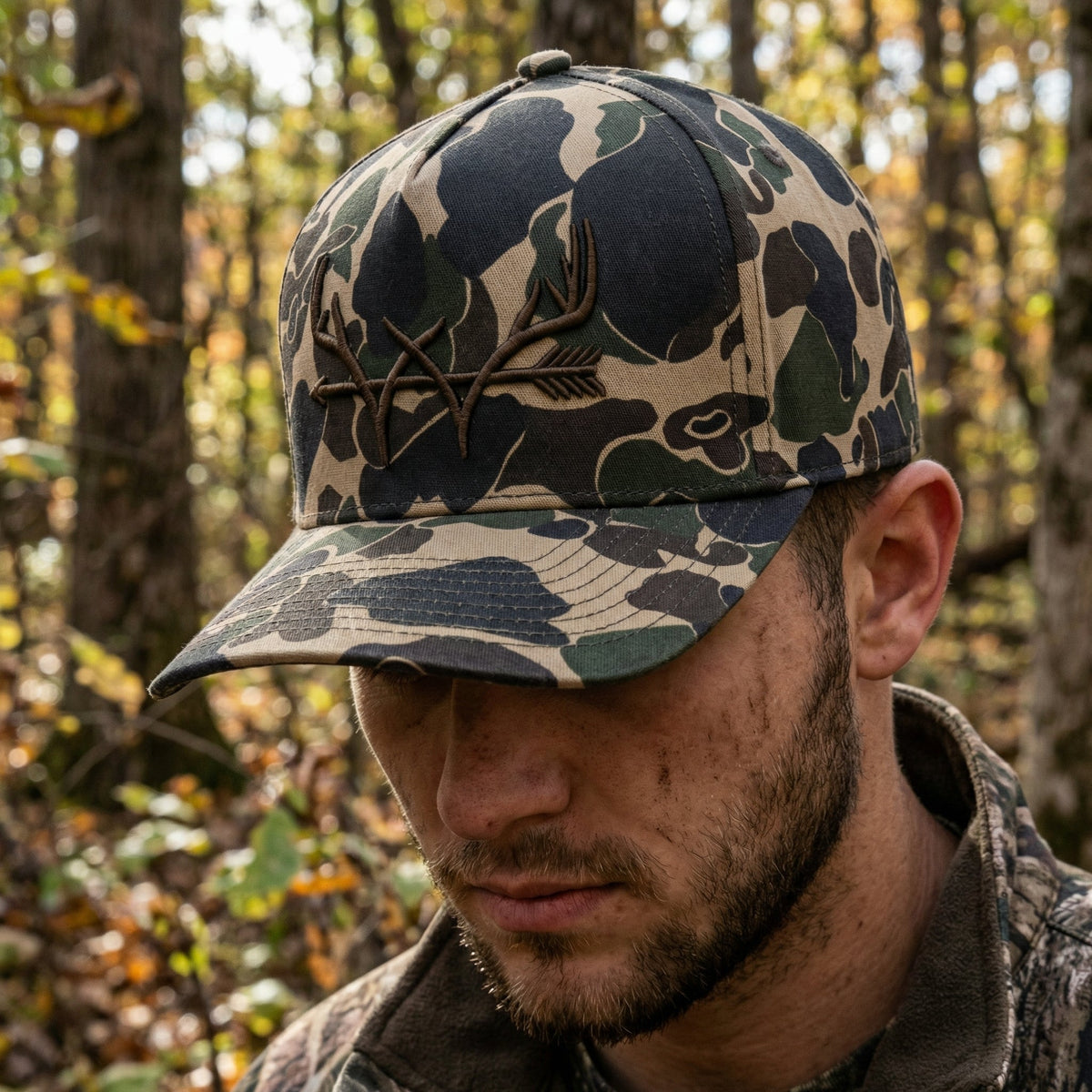 Webb Western Mallard cap, worn outdoors by a model