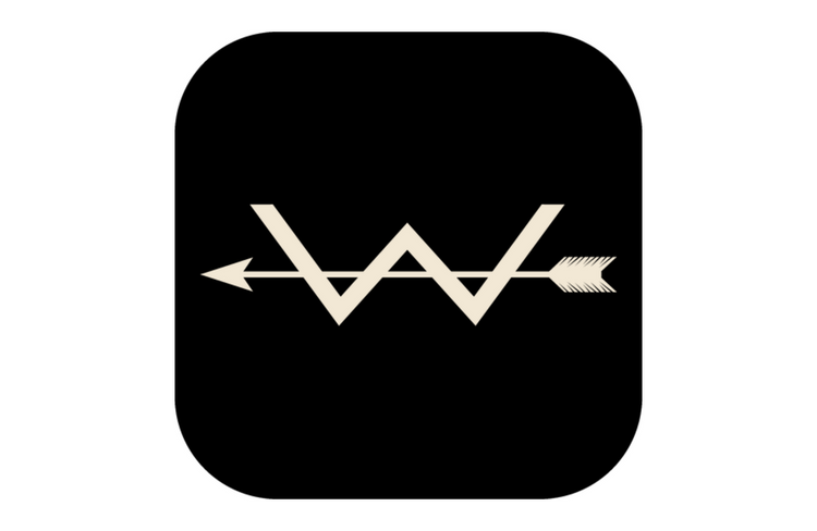 Webb Western arrow emblem in cream on a black rounded square