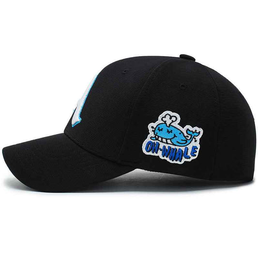 Unisex Embroidered Letter A Baseball Caps