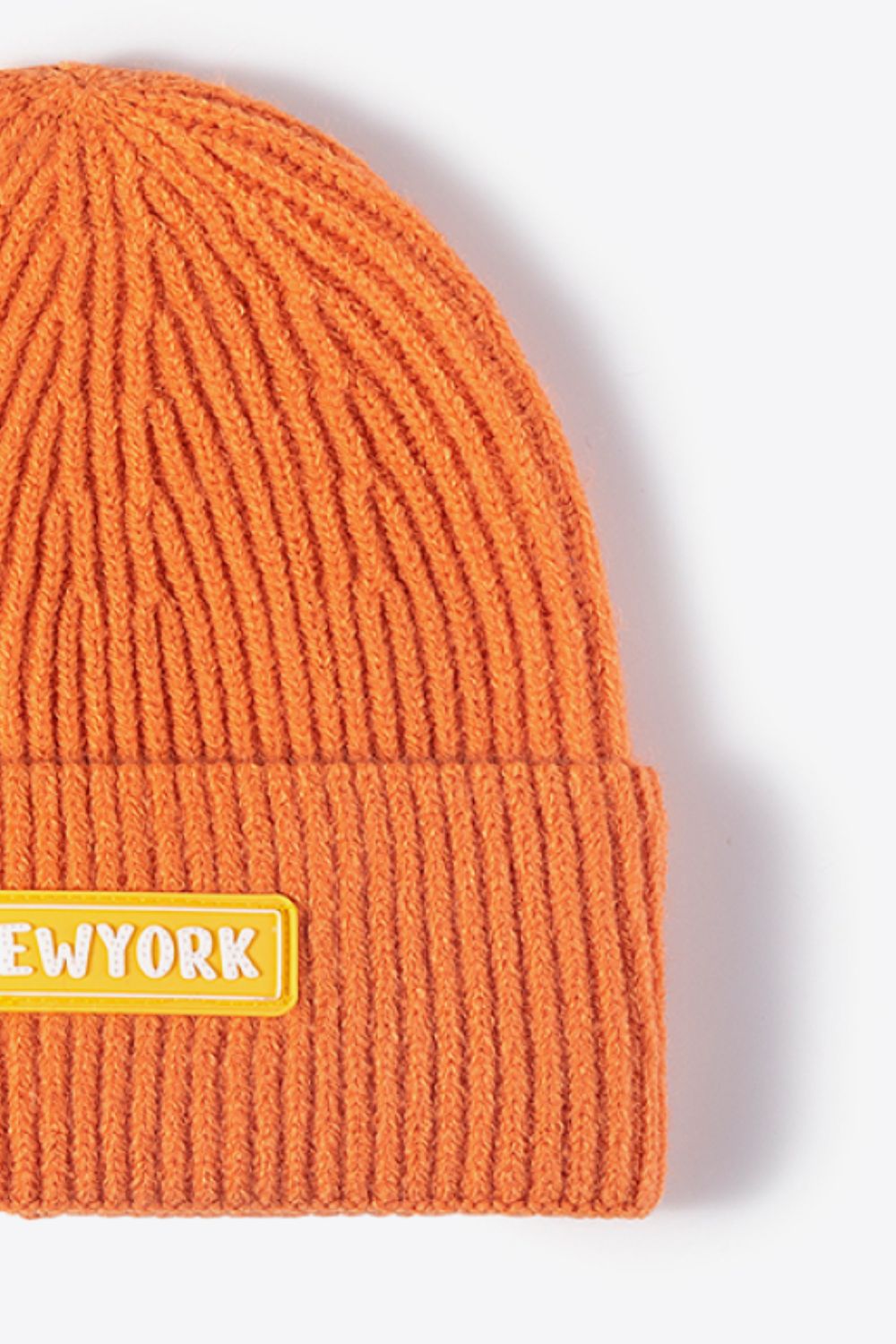 Folded cuff winter beanie streetwear detail