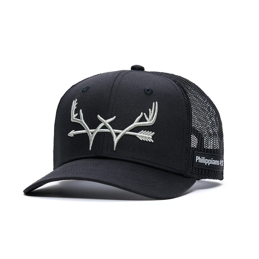 Webb Western Philippians 4:13 (Antler) cap, angled front showing the embroidered front logo