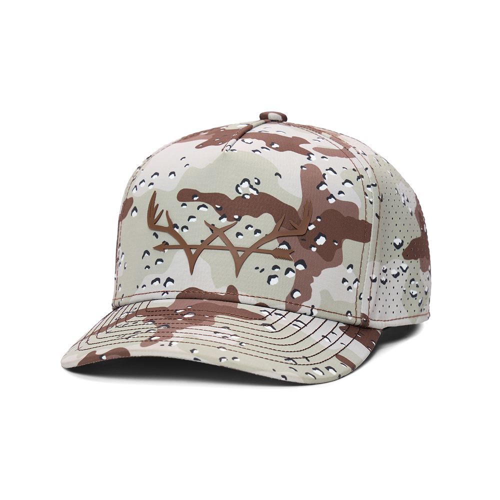 Webb Western Desert Storm cap, angled front showing the crown design and brim