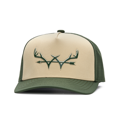Webb Western Timberline cap, angled front showing the crown design and brim