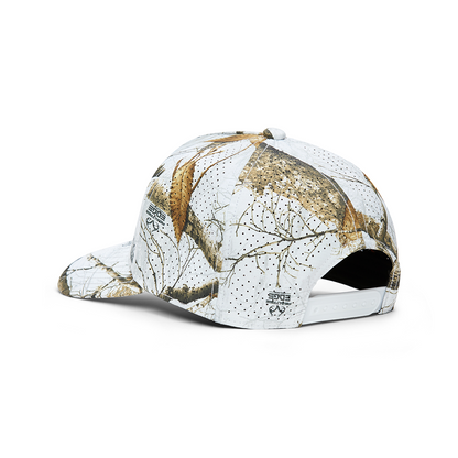 Webb Western Realtree EDGE® (Snow) cap, rear angle showing the adjustable snapback closure