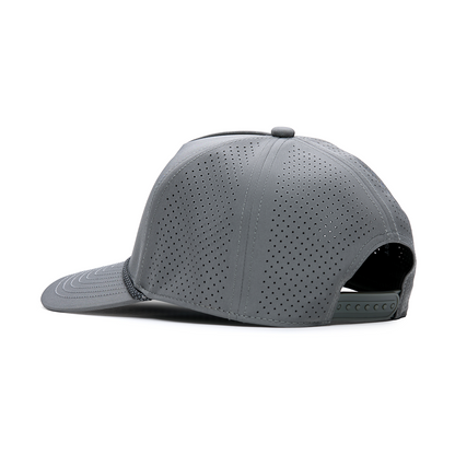 Webb Western Stealth (Gray) cap, rear angle showing the adjustable snapback closure