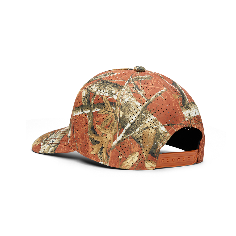 Webb Western Realtree EDGE® (Burnt orange) cap, rear angle showing the adjustable snapback closure