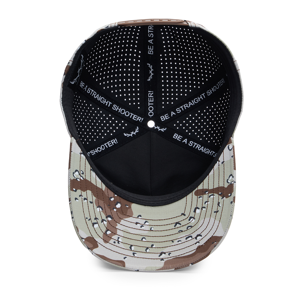 Webb Western Desert Storm cap, interior view showing the sweatband and crown seams