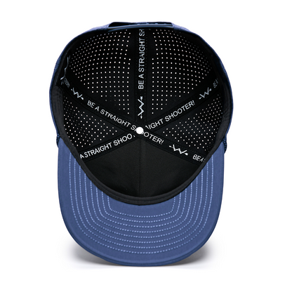 Webb Western Stealth (Navy) cap, interior view showing the sweatband and crown seams