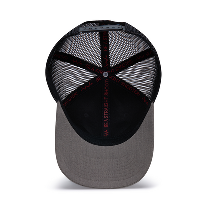 Webb Western Rancher cap, interior view showing the sweatband and crown seams