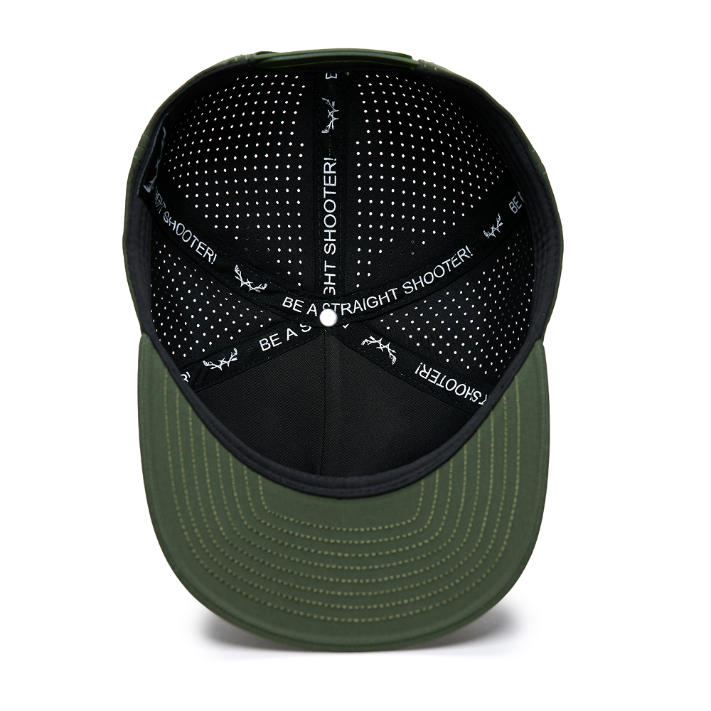 Webb Western Timberline cap, interior view showing the sweatband and crown seams