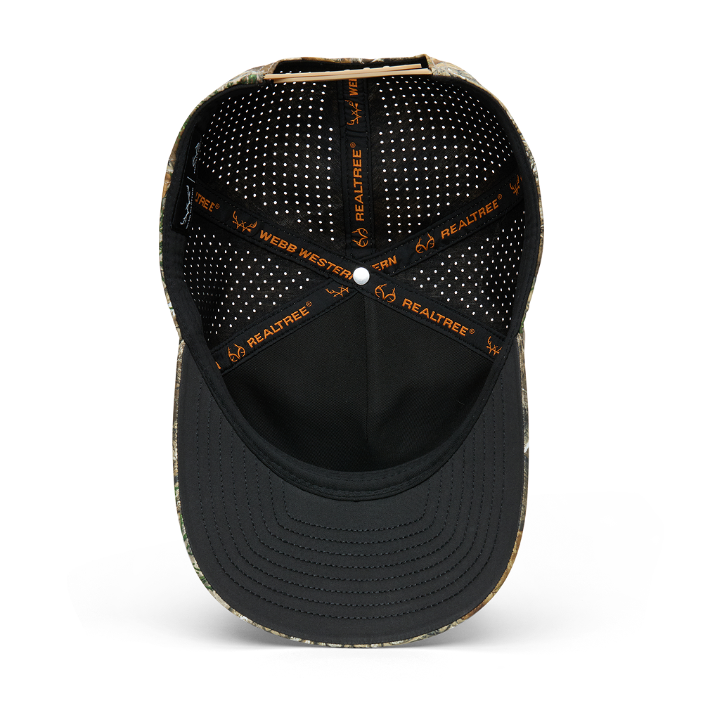 Webb Western Realtree EDGE® (Original) cap, interior view showing the sweatband and crown seams