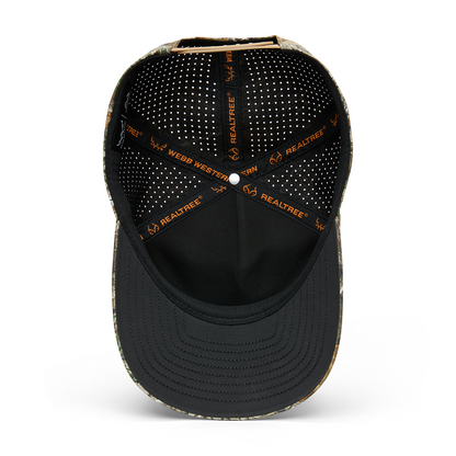 Webb Western Realtree EDGE® (Original) cap, interior view showing the sweatband and crown seams
