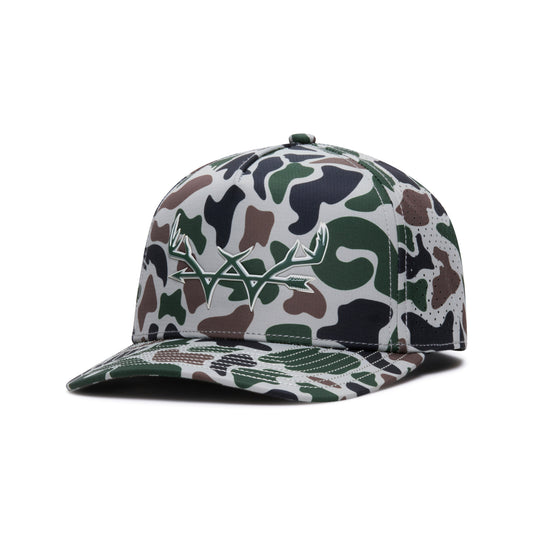 Webb Western Marshland cap, angled front showing the crown design and brim