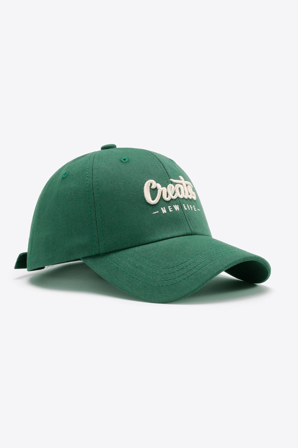 Green graphic baseball cap everyday style shot