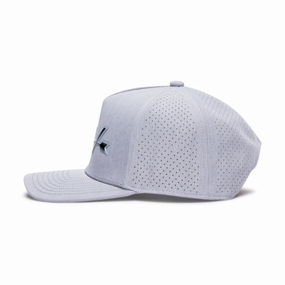 Webb Western Sterling cap, opposite side showing the perforated panels