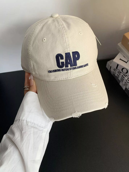 Embroidered distressed baseball cap - product photo 4