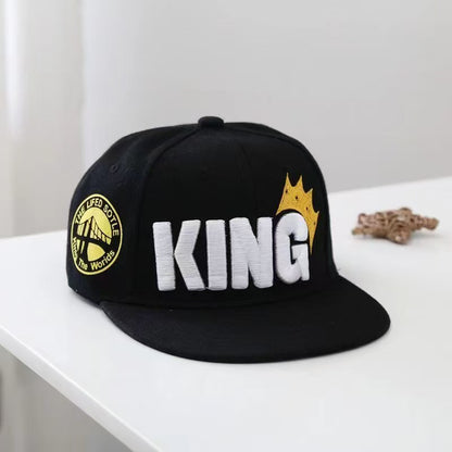 White graphic lettering snapback cap product view