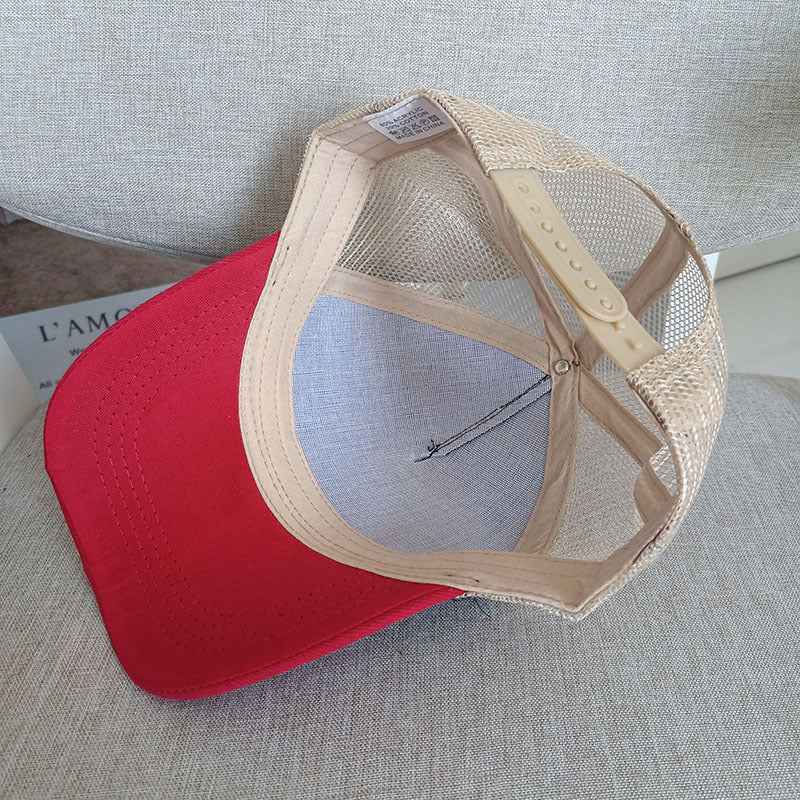 Black and white outdoor mesh cap front view